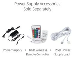 RGB 24V High Output LED Strip Light 20 Ft -Xmas Lights Store RGB Power Supply Info