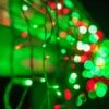 5mm Green, Red LED Icicle Lights 7 Ft. Lighted Length, 70 Lights -Xmas Lights Store Red Green 5mm LED Icicle Lights Spirit Festive 7384
