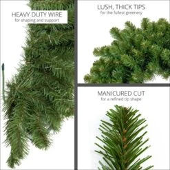 Sequoia Fir Commercial Unlit Christmas Garland 12 Sequoia Fir Commercial Unlit Christmas Garland -Xmas Lights Store Sequoia Garland Greenery Tips 1