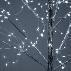 Silver Fairy Light LED Tree -Xmas Lights Store Silver Cool White LED Fairy Light Tree Close Up