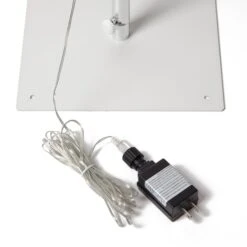 Silver LED Tree With Cool White Mini Globe Lights 6 Ft, 198 Lights -Xmas Lights Store Silver Wrapped Cool White LED Globe Light Tree 8670