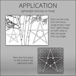 LED 5 Point Folding Star, Warm White Lights -Xmas Lights Store Stars Application