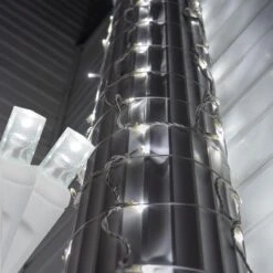 5mm Cool White LED StretchNet Pro Column Wrap Lights, White Wire -Xmas Lights Store StretchNetPro Product Graphic Overlay Cool White WHITE Wire