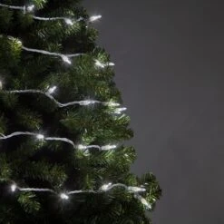 T5 Cool White LED Christmas Tree Lights, White Wire 16 T5 Cool White LED Christmas Tree Lights, White Wire -Xmas Lights Store T5 Cool White LED White String Lights Tree 4974