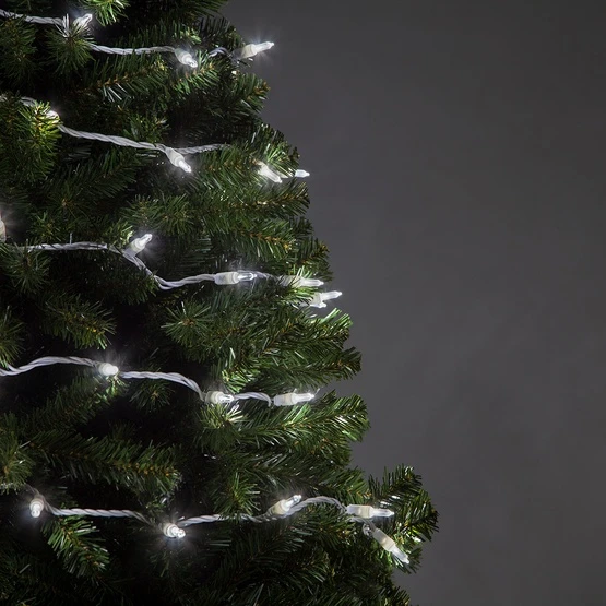 T5 Cool White LED Christmas Tree Lights, White Wire 9 T5 Cool White LED Christmas Tree Lights, White Wire - Image 7