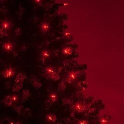 T5 Red LED Christmas Tree Lights 50 Lights, 25.5 Feet -Xmas Lights Store T5 Red LED String Lights Tree 6936