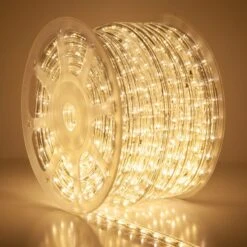 150' Warm White LED Rope Light, 2 Wire 1/2", 120 Volt