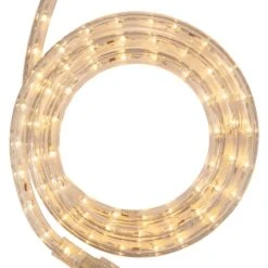 18' Warm White LED Rope Light, 2 Wire 1/2", 120 Volt