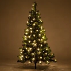 3' Walkway Pre-Lit Winchester Fir Tree, 100 Warm White LED Lamps