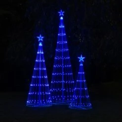 Blue LED Animated Lightshow Outdoor Christmas Tree -Xmas Lights Store blue