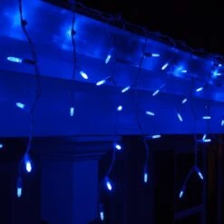 M5 Blue LED Icicle Lights 7 Ft. Lighted Length, 70 Lights
