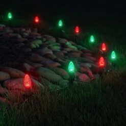 C7 Green / Red OptiCore Commercial LED Christmas String Lights -Xmas Lights Store c7 led red green