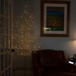 Gold Fairy Light LED Tree -Xmas Lights Store gold fairy light tree reading chair2