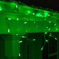 M5 Green Halloween LED Icicle Lights 7 Ft. Lighted Length, 70 Lights