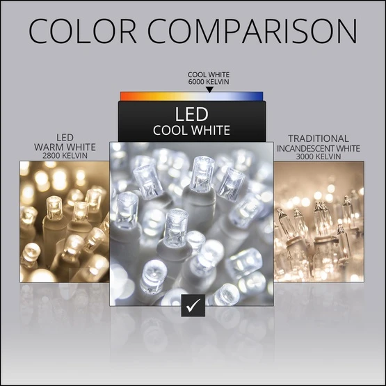 Cool White LED Curtain Lights 5.5 Ft. Lighted Length, 150 Lights 7 Cool White LED Curtain Lights 5.5 Ft. Lighted Length, 150 Lights - Image 5