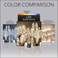 M5 Warm White LED Net Lights, Green Wire 100 Lights, 4' X 6' Net -Xmas Lights Store iicicle led warm white m5