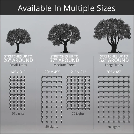 5mm Warm White LED StretchNet Pro Tree Wrap Lights, Brown Wire 7 5mm Warm White LED StretchNet Pro Tree Wrap Lights, Brown Wire - Image 5