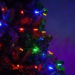 M5 Multi Color LED Christmas Lights 70 Lights, 24 Feet -Xmas Lights Store inuse2 led string lights m5 multi amber 70ct 4spacing