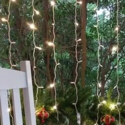 Warm White SoftTwinkle LED Curtain Lights 5.5 Ft. Lighted Length, 150 Lights -Xmas Lights Store led curtain lights warm white softtwinkle cu