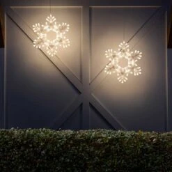 LED Folding Snowflake, Warm White Lights 20 In, 70 Lights -Xmas Lights Store life motif folding snowflake 20 inch warm white