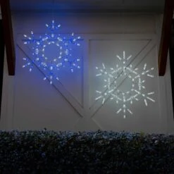 LED Folding Snowflake, Cool White Lights 36 In, 105 Lights -Xmas Lights Store life motif folding snowflake 36 inch cool white and blue cool white 1
