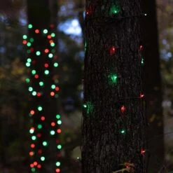 5mm Red, Green LED StretchNet Pro Tree Wrap Lights, Brown Wire -Xmas Lights Store life stretchnet 20x45 red green