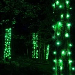 5mm Green LED StretchNet Pro Tree Wrap Lights, Brown Wire 50 Lights, Stretches To 37" Around -Xmas Lights Store life stretchnet green1