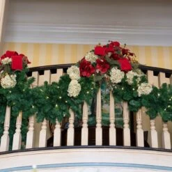 Olympia Pine Prelit Commercial LED Christmas Garland, Warm White Lights 14 Olympia Pine Prelit Commercial LED Christmas Garland, Warm White Lights -Xmas Lights Store lifestyle olympia garland 9x14b prelit