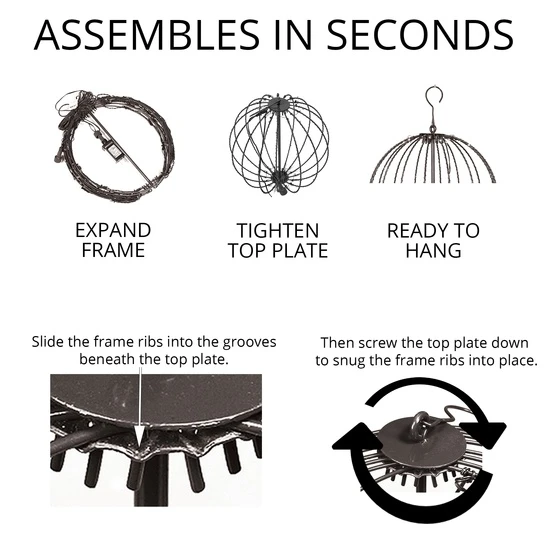 Warm White LED Christmas Light Ball, Fold Flat Brown Frame 7 Warm White LED Christmas Light Ball, Fold Flat Brown Frame - Image 5