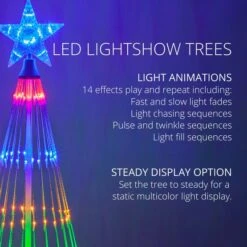Multicolor LED Animated Lightshow Outdoor Christmas Tree 11 Multicolor LED Animated Lightshow Outdoor Christmas Tree -Xmas Lights Store multi feature2