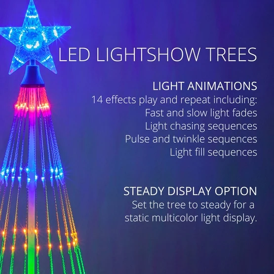 Multicolor LED Animated Lightshow Outdoor Christmas Tree 6 Multicolor LED Animated Lightshow Outdoor Christmas Tree - Image 4