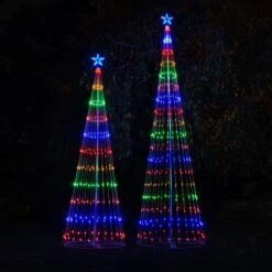 Multicolor LED Animated Lightshow Outdoor Christmas Tree 13 Multicolor LED Animated Lightshow Outdoor Christmas Tree -Xmas Lights Store multicolor