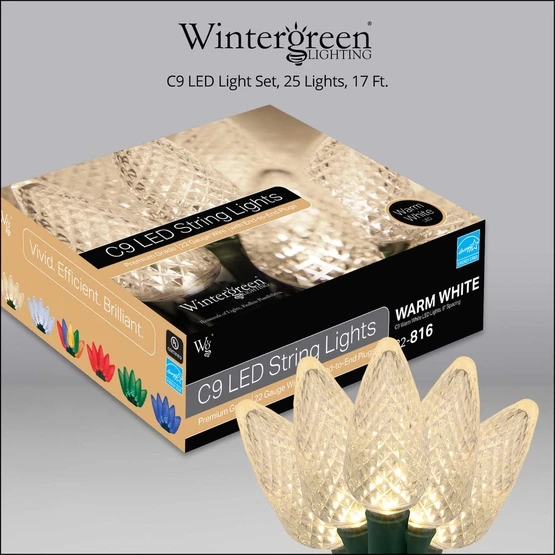 C9 Warm White LED Christmas Lights 25 Lights, 17 Feet 10 C9 Warm White LED Christmas Lights 25 Lights, 17 Feet - Image 8