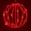 Red LED Christmas Light Ball, Fold Flat White Frame -Xmas Lights Store product spheres 5mm fold flat red 8in