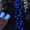 5mm Blue LED StretchNet Pro Tree Wrap Lights, Brown Wire 50 Lights, Stretches To 37" Around -Xmas Lights Store product stretchnet 20x45 blue