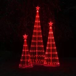 Red LED Animated Lightshow Outdoor Christmas Tree -Xmas Lights Store red