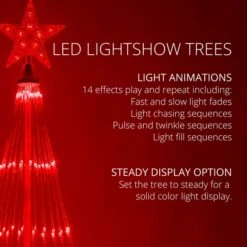 Red LED Animated Lightshow Outdoor Christmas Tree -Xmas Lights Store red feature2