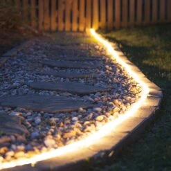 18' Warm White LED Rope Light, 2 Wire 1/2", 120 Volt -Xmas Lights Store rope light LED3 warm white pathway
