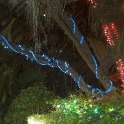 150' Blue LED Rope Light, 2 Wire 1/2", 120 Volt -Xmas Lights Store rope light blue in use