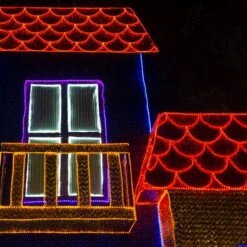 150' Red LED Rope Light, 2 Wire 1/2", 120 Volt 16 150' Red LED Rope Light, 2 Wire 1/2", 120 Volt -Xmas Lights Store rope light red yellow purple