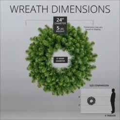Sequoia Fir Commercial Unlit Wreath -Xmas Lights Store sequoia dims unlit 24