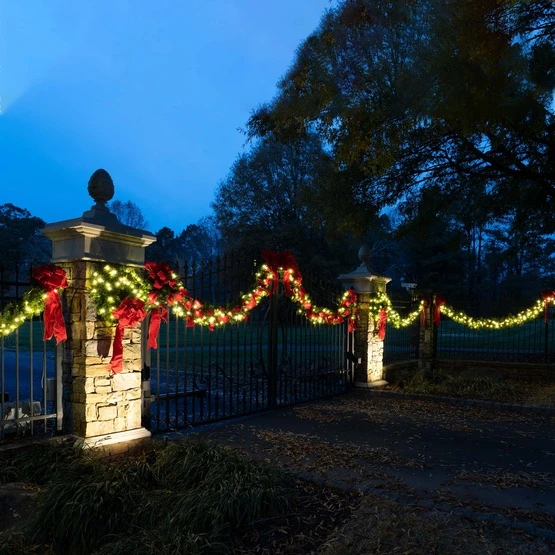 Sequoia Fir Prelit Commercial LED Christmas Garland, Warm White Lights 9 Sequoia Fir Prelit Commercial LED Christmas Garland, Warm White Lights - Image 7