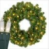 Sequoia Fir Prelit Commercial Christmas Wreath, Clear Lights -Xmas Lights Store sequoia product incan 24inch