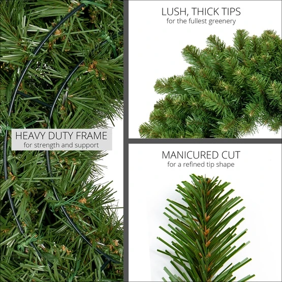 Sequoia Fir Prelit Commercial Christmas Wreath, Clear Lights 6 Sequoia Fir Prelit Commercial Christmas Wreath, Clear Lights - Image 4