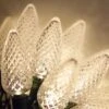 C9 Warm White LED Christmas Lights 25 Lights, 17 Feet -Xmas Lights Store spirit led prelamped c9 wintergreeen lighting warm white 25ct 8in