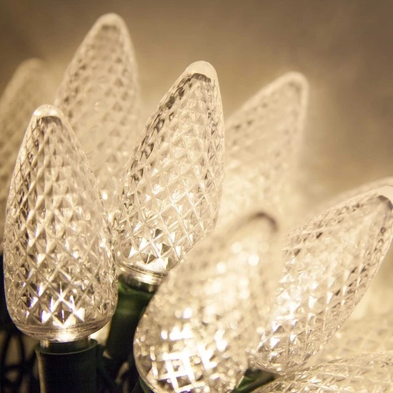 C9 Warm White LED Christmas Lights 25 Lights, 17 Feet 3 C9 Warm White LED Christmas Lights 25 Lights, 17 Feet