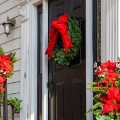 Red Structural 3D Nylon Christmas Bow -Xmas Lights Store structural 3d nylon bow Christmas door decoration 1266