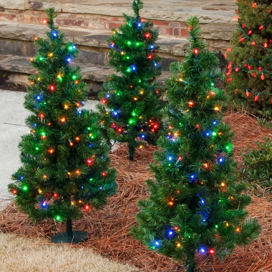 3' Walkway Pre-Lit Winchester Fir Tree, 100 Multicolored LED Lamps 5 3' Walkway Pre-Lit Winchester Fir Tree, 100 Multicolored LED Lamps - Image 3