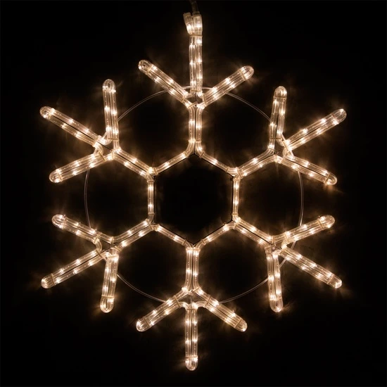 LED 18 Point Snowflake, Warm White Lights 3 LED 18 Point Snowflake, Warm White Lights
