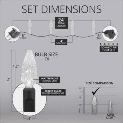 C6 Purple LED String Lights 70 Lights, 24 Feet -Xmas Lights Store wgl C6 6 4 6 max 44 2